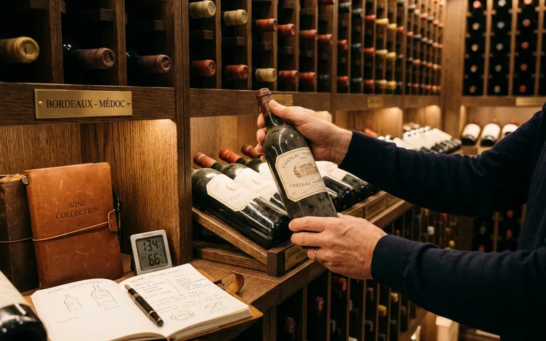 Stockage organisé d une collection de vins dans une cave climatisée